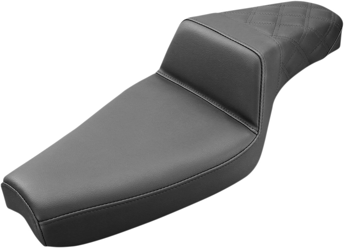 SADDLEMEN Step-Up Seat - Rear Lattice Stitch - Black - XL 807-03-173