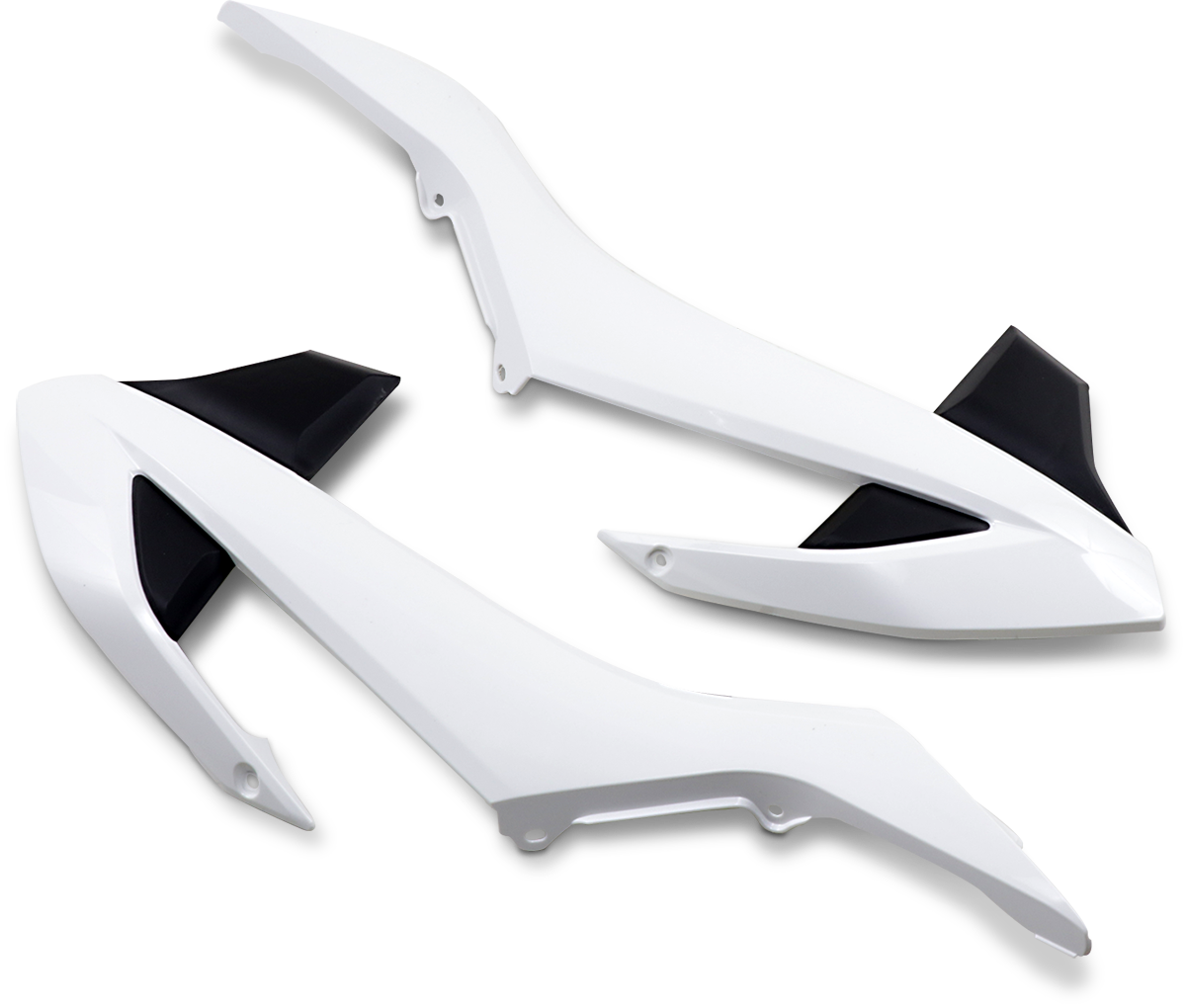 UFO Radiator Shrouds - OEM White/Black KT04073-999K