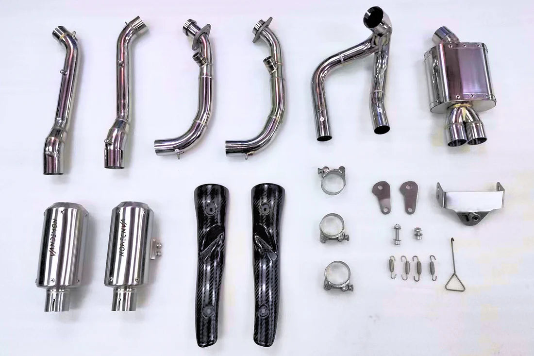 Vandemon CFMOTO 450SR Stainless Steel / Titanium High Mount Exhaust System  CFMOTO450SRSSHMEXHA