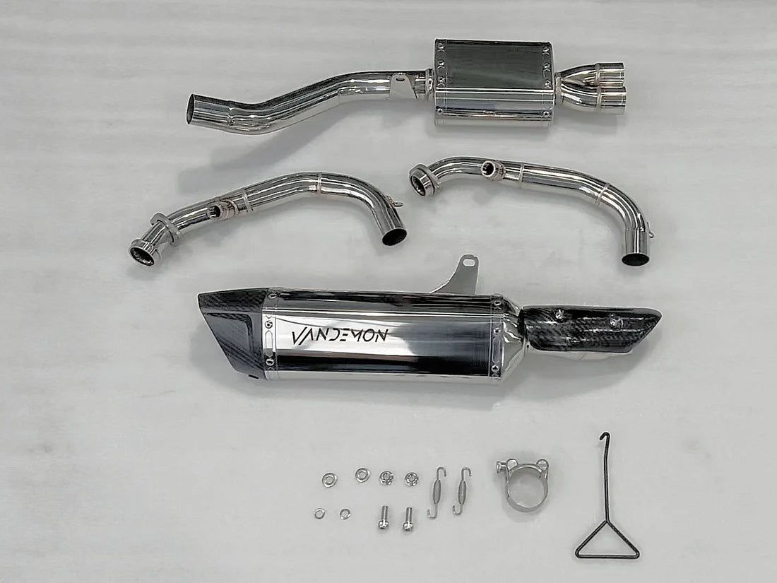 Vandemon CFMOTO 450NK Stainless Steel Side Mount Exhaust System CFMOTO450NKSSEXHSMA