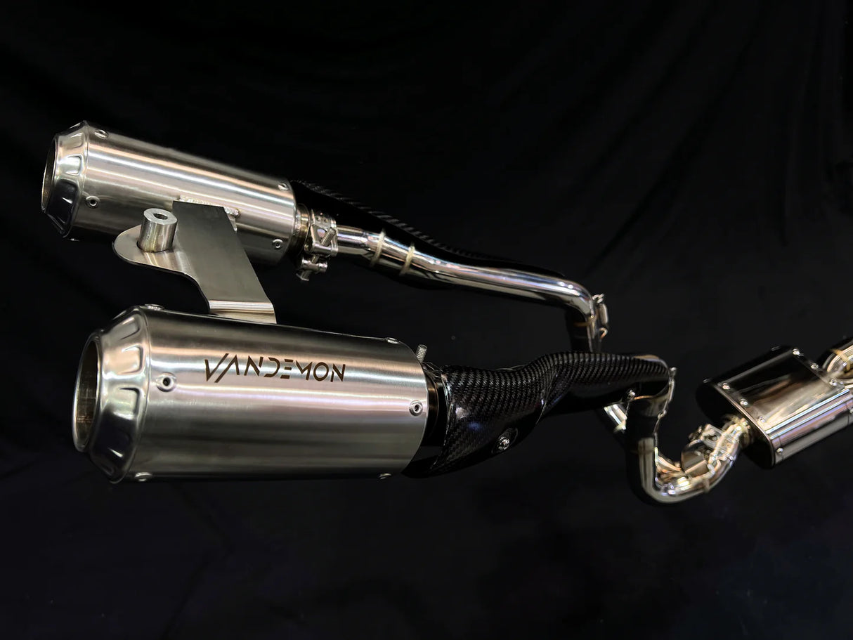 Vandemon CFMOTO 450SR & SS Stainless Steel / Titanium High Mount Exhaust System  CFMOTO450SRSSHMEXHA