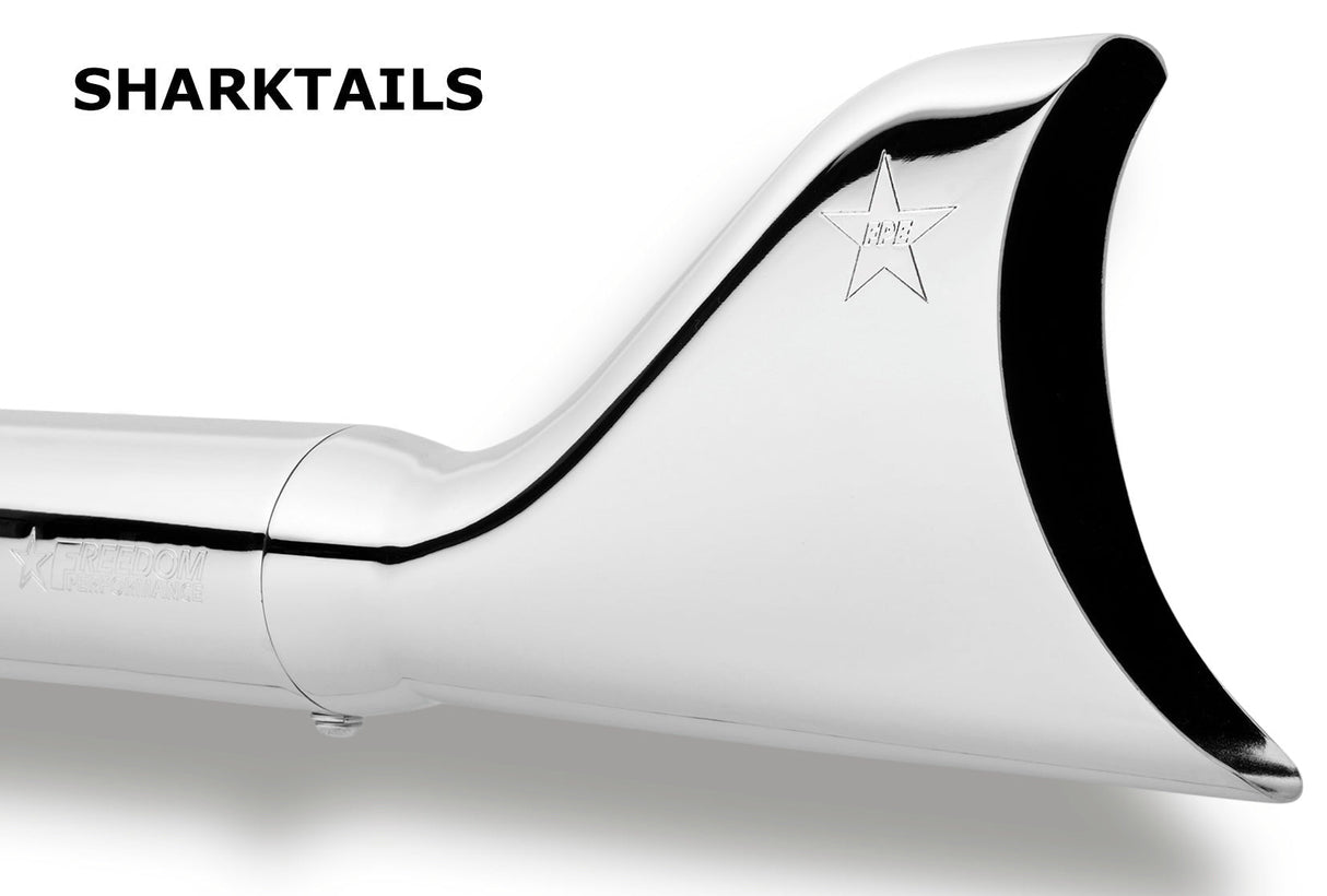 HARLEY FREE WHEELER SHARKTAIL 2.125" SLIP-ONS BUNDLE