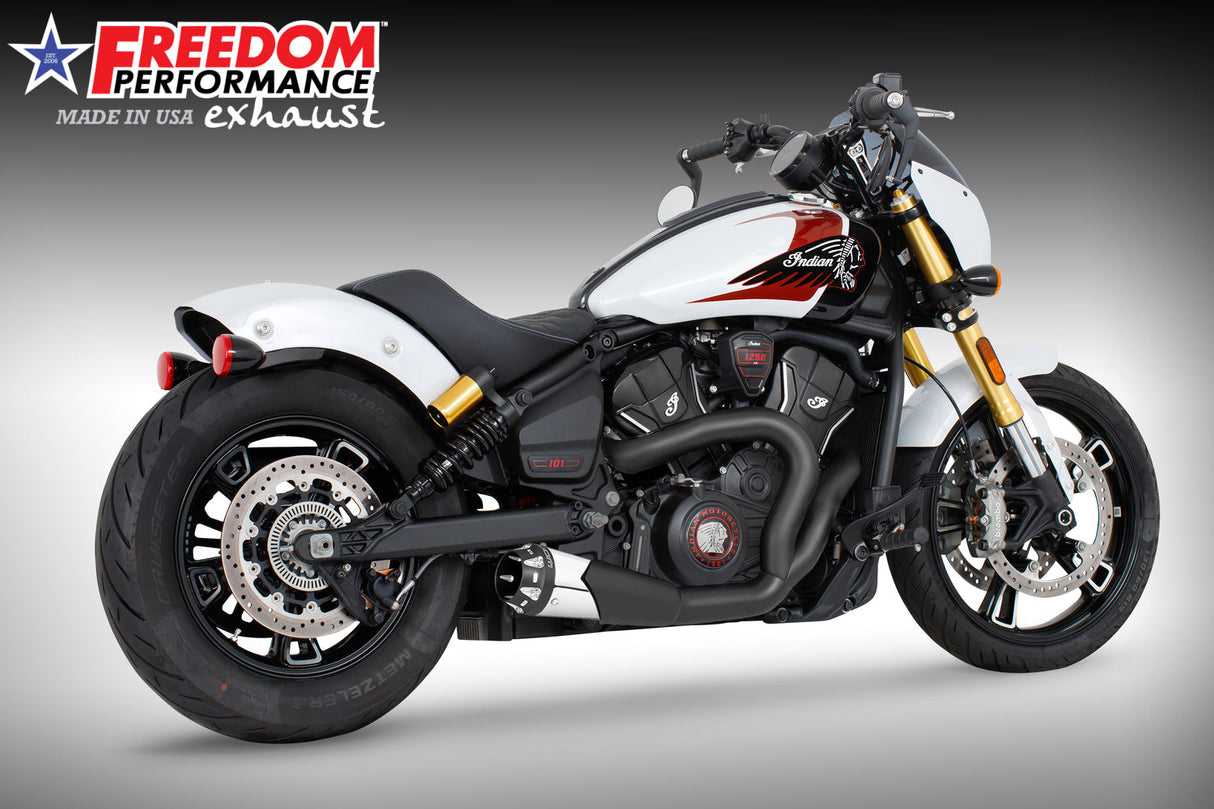 INDIAN 2025 SCOUT 101-CLASSIC-SUPER-SPORT-BOBBER 4.5" 2 INTO 1 SHORTY BUNDLE (2025 SCOUTS ONLY)