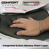 Tappezzeria Italia  Kawasaki Ninja ZX6R 2019-2025 Seat Cover Comfort in Black KWZX619A-1BL-1