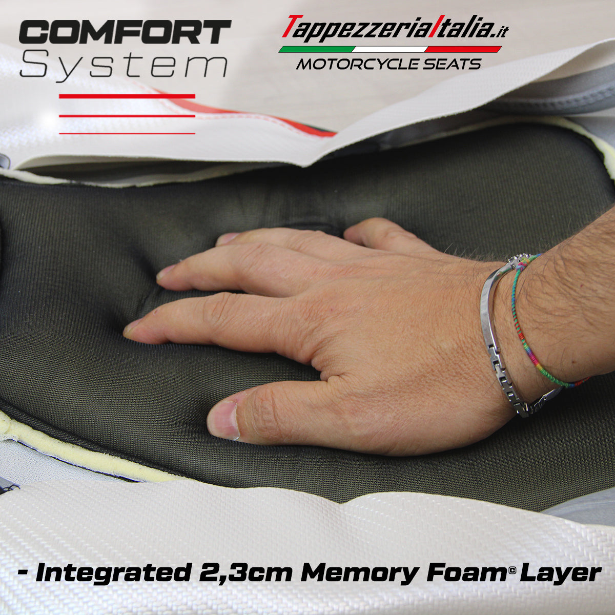 Tappezzeria Italia Voge Valico 900 DSX 2024-2025 Seat Cover Comfort White Black