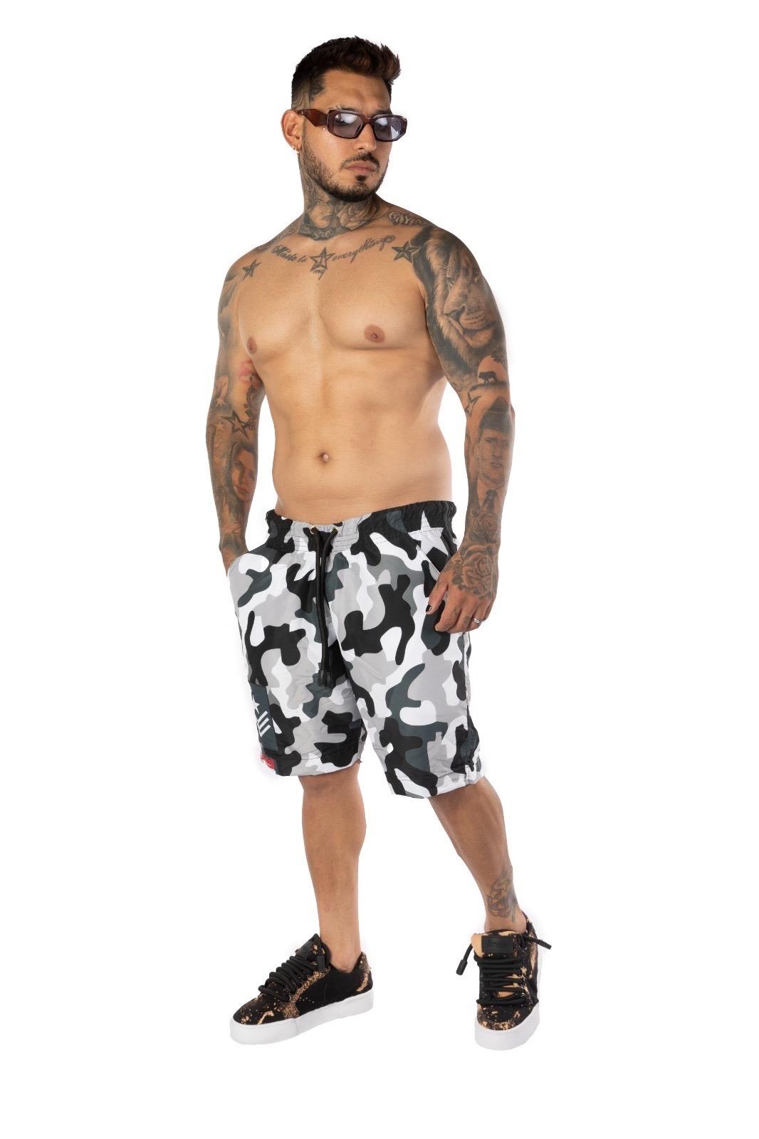 Urban499 Swimming short Camuflada gris XL