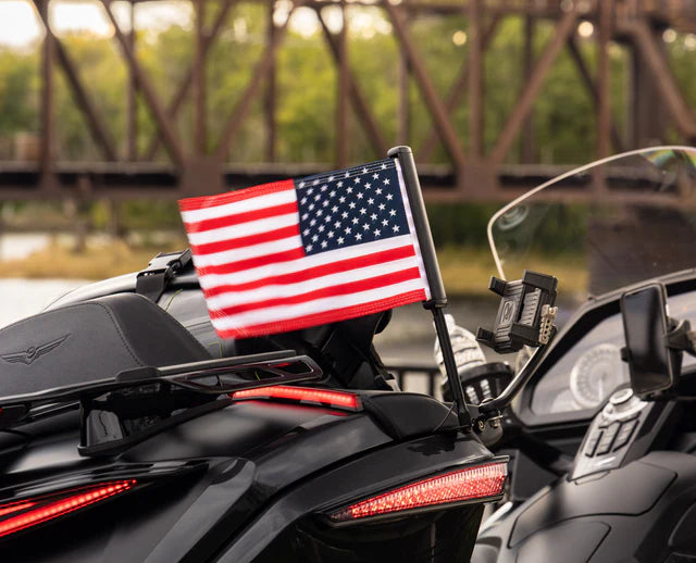 Goldstrike  Lighted Flag Kit For Gold Wing, Black 78610