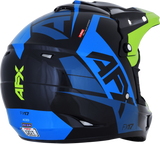 AFX FX-17 Helmet - Aced - Blue/Lime - Large 0110-6501