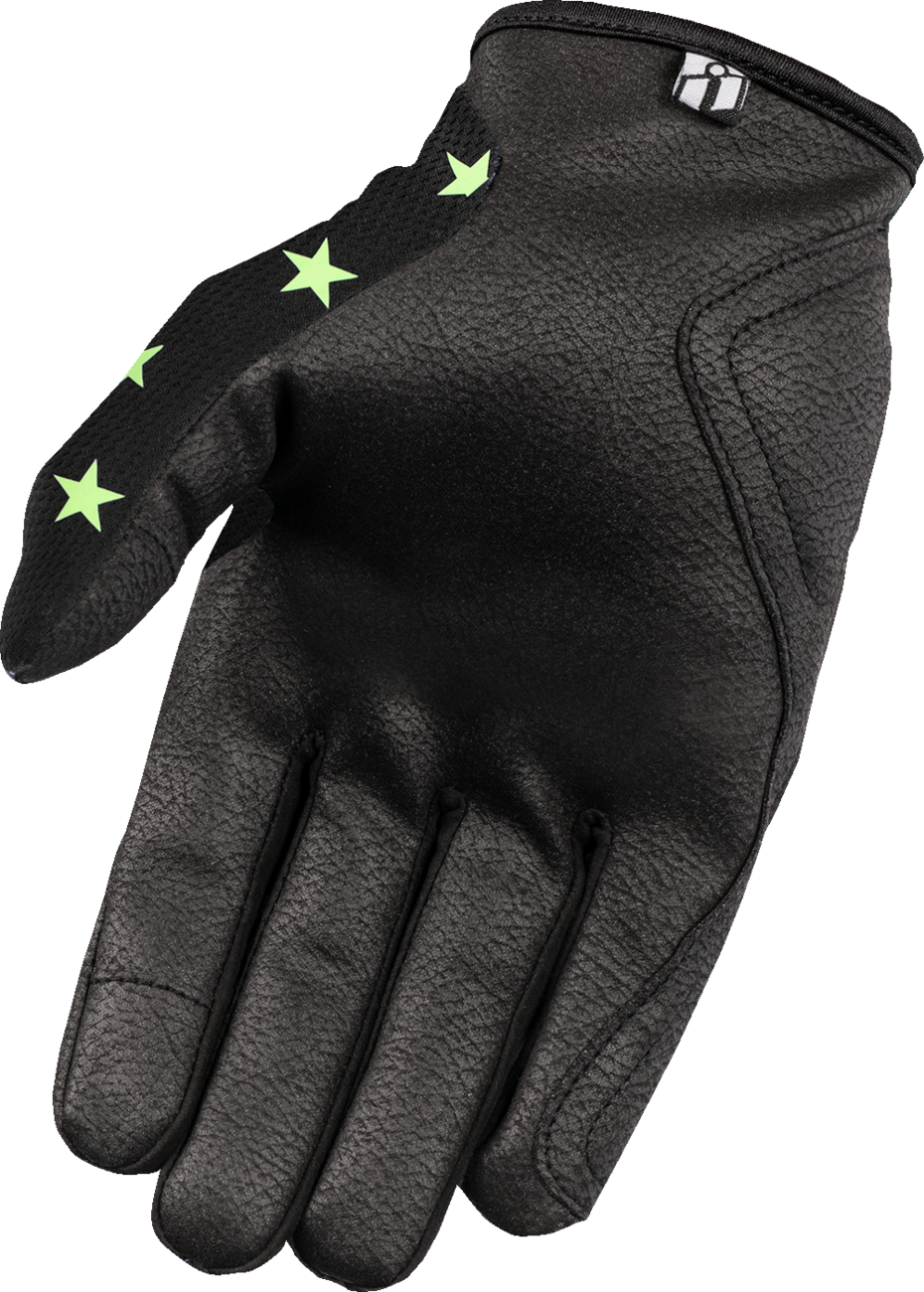 ICON Hooligan™ Old Glory Gloves - Glow - 3XL 3301-4697