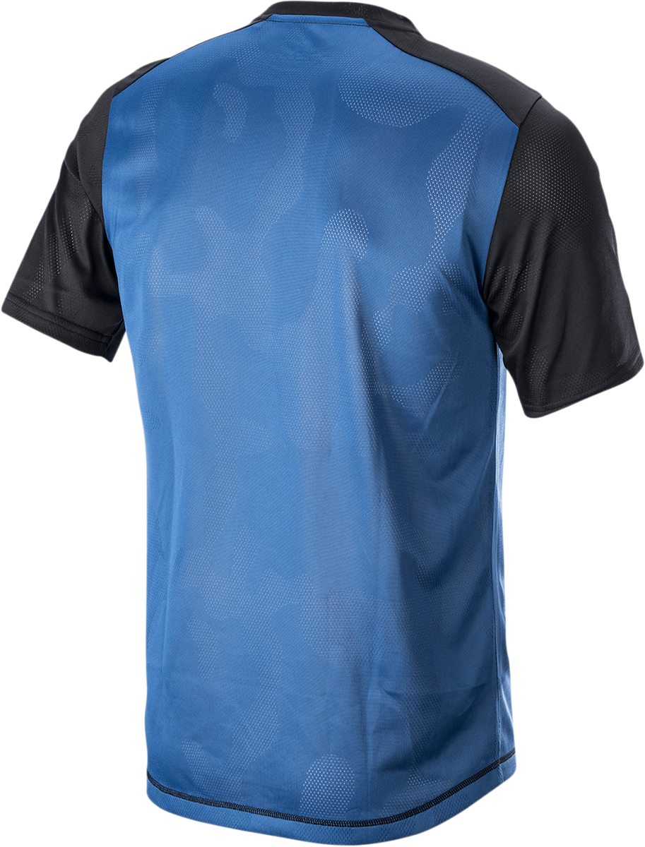 ALPINESTARS Alps 4.0 V2 Jersey - Short-Sleeve - Blue/Black/Silver - Large 1765922-7318-LG