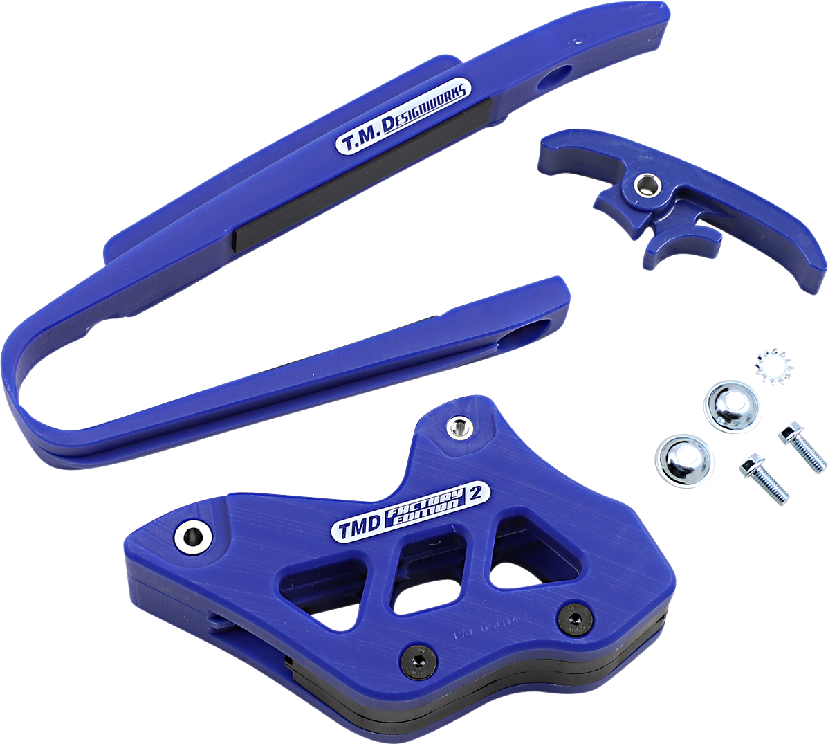 T.M. DESIGNWORKS Chain Guide/Slider - KTM/Husaberg - Blue KTM-225-BUS