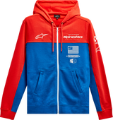 ALPINESTARS H Block Hoodie - Warm Red/Bright Blue - Medium 1213510703171M