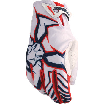 MOOSE RACING Agroid™ Pro Gloves - Red/White/Blue - Small 3330-8084