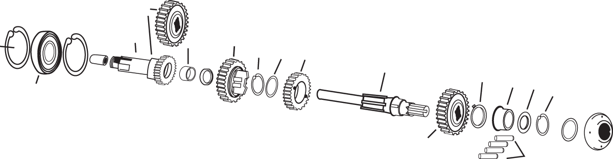 ANDREWS Mainshaft - 1st Gear 251050