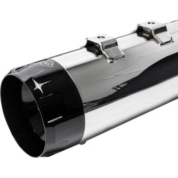 S&S CYCLE Mufflers - Chrome - Black Thruster NOW HAVE ALL BLK END CAPS 550-0664