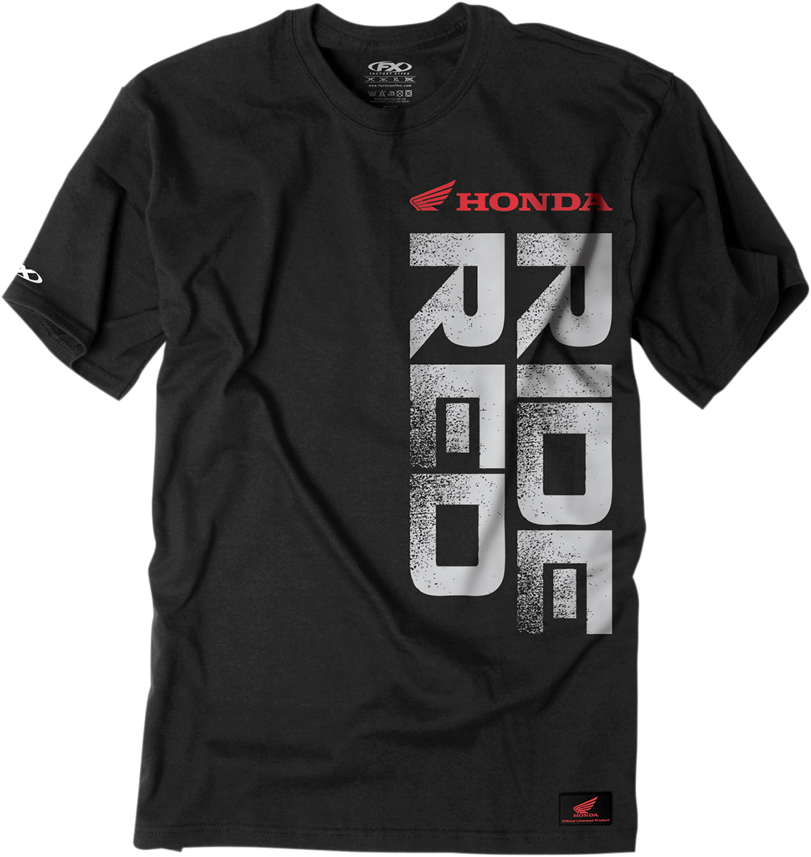 FACTORY EFFEX Honda Ride Red Vertical T-Shirt - Black - Medium 16-88310