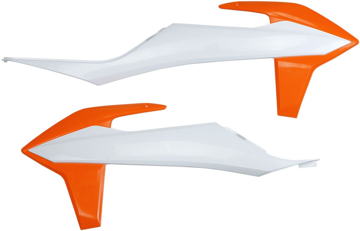 UFO Radiator Shrouds - White/Orange KT04092999