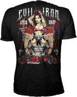 LETHAL THREAT Evil Iron T-Shirt - Black - XL LT20893XL