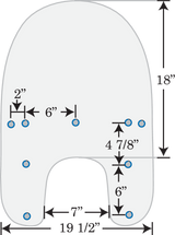 MEMPHIS SHADES Replacement Windshield - 19" - Clear - FX/R/D/L MEP6330