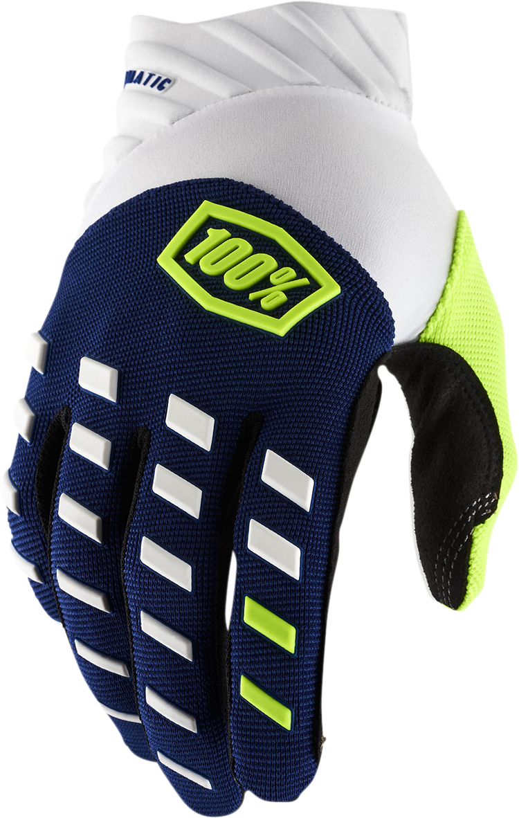 100% Airmatic Gloves - Navy/White - Medium 10000-00016