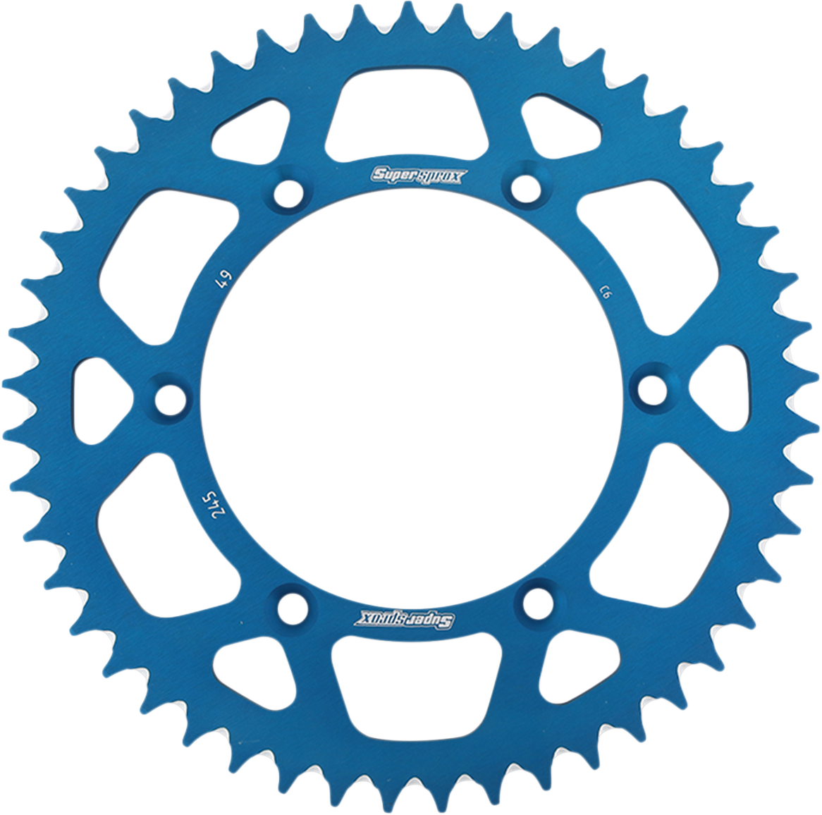 SUPERSPROX Rear Sprocket - Blue - Yamaha - 49 Tooth RAL-245-49 BLU