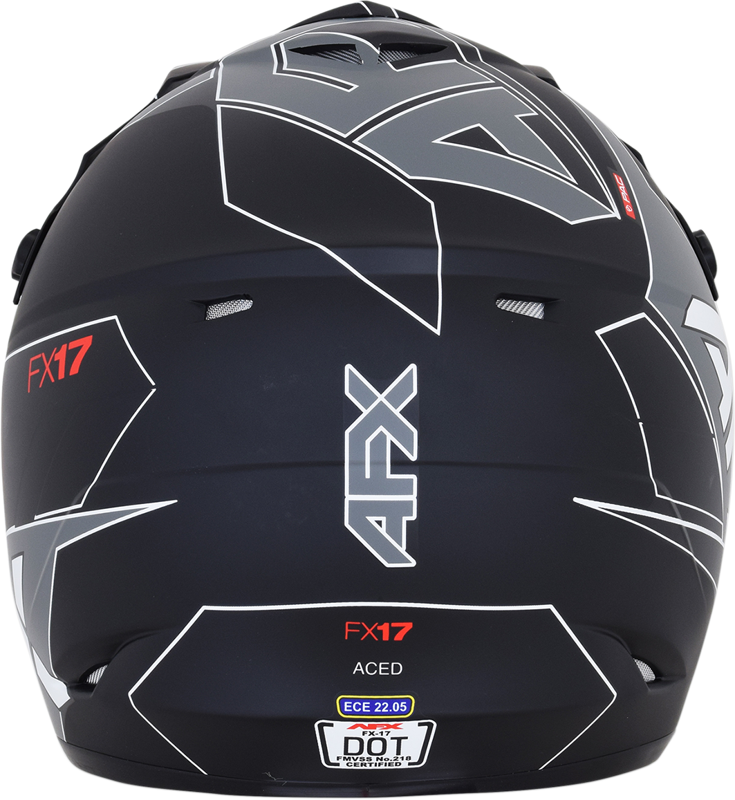 AFX FX-17 Helmet - Aced - Matte Black/White - Large 0110-6491