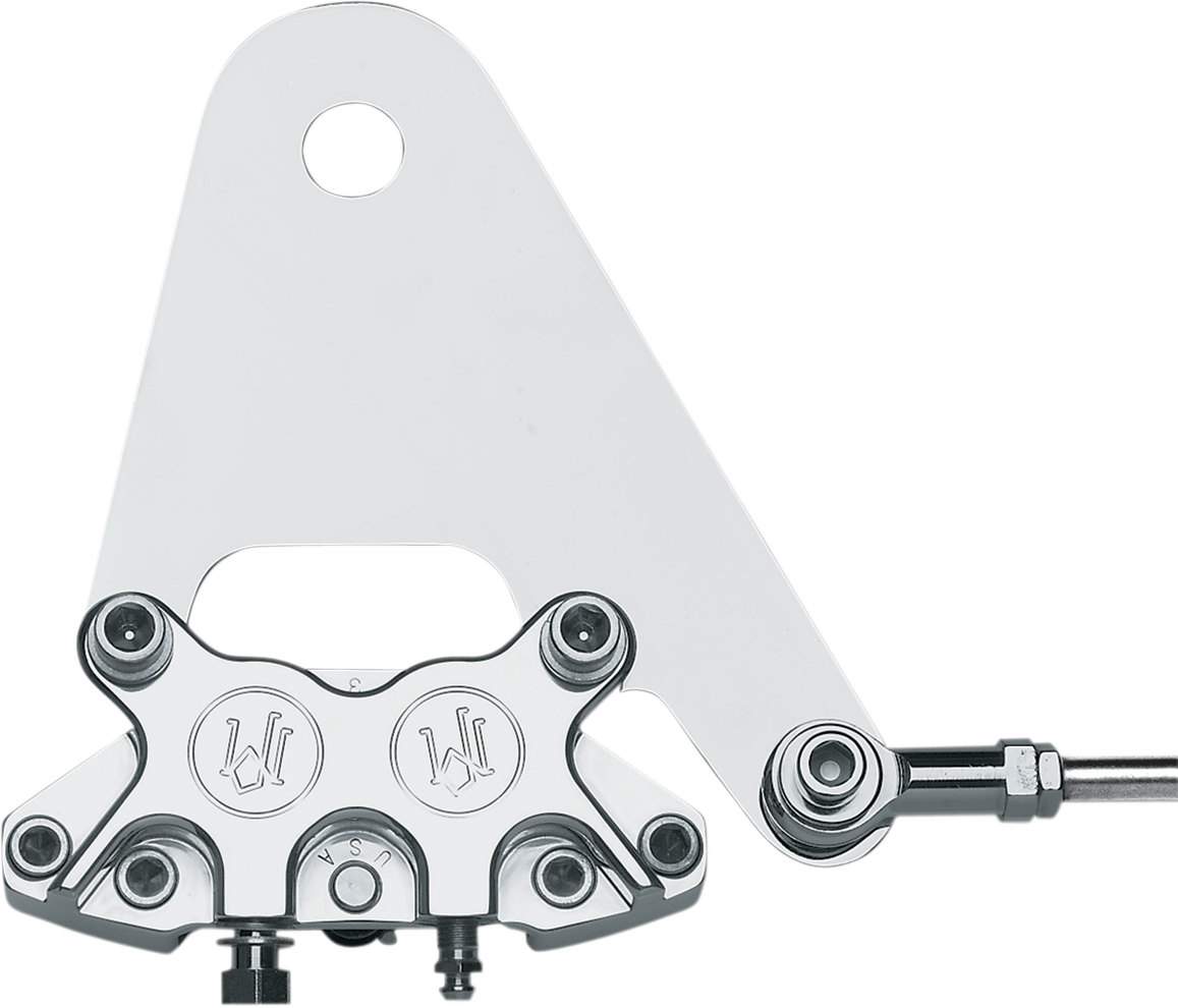 PERFORMANCE MACHINE (PM) 4-Piston Brake Caliper - Rear - Chrome 1272-0052-1-CH