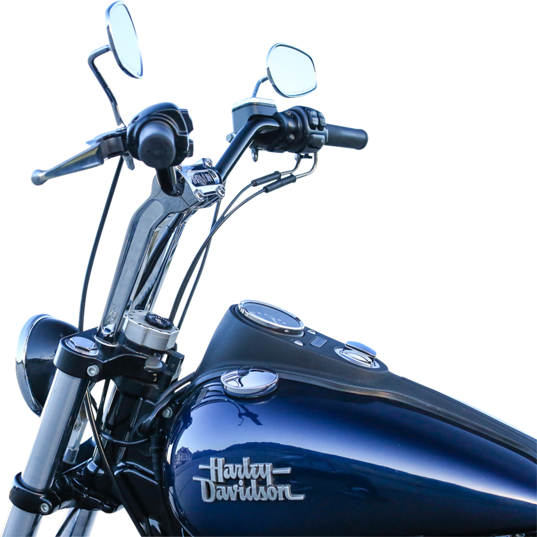 THRASHIN SUPPLY CO. Risers - Pull Back - 9-1/2" - Chrome TSC-9525-3