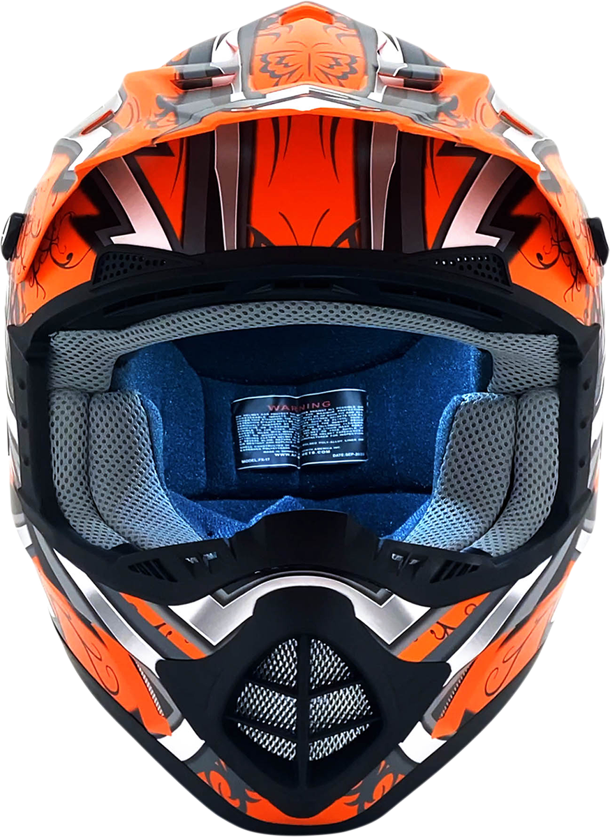 AFX FX-17Y Helmet - Butterfly - Matte Orange - Large 0111-1383