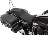 DRAG SPECIALTIES Predator III 2-Up Seat - Double Diamond - Black Thread 0801-1304