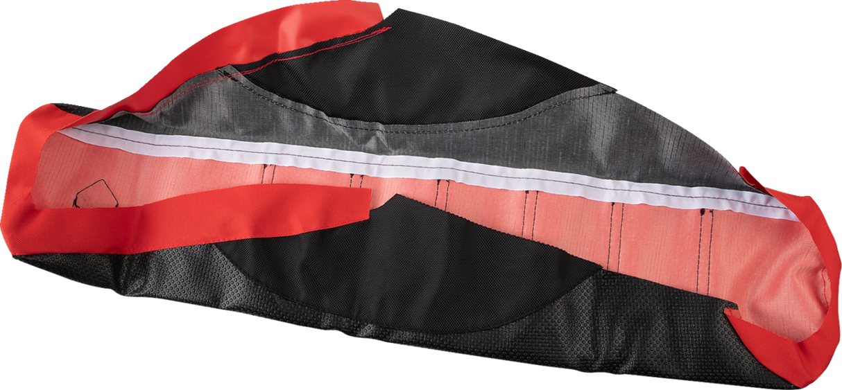 FLU DESIGNS INC. Pro Rib Seat Cover - Black/Red/Black - CRF '21-'23 15507