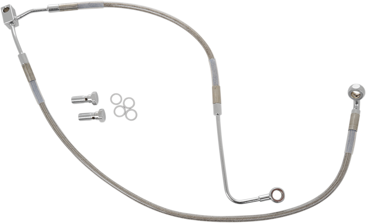 DRAG SPECIALTIES Brake Line - Front (Lower/Upper) - Stainless Steel 691300