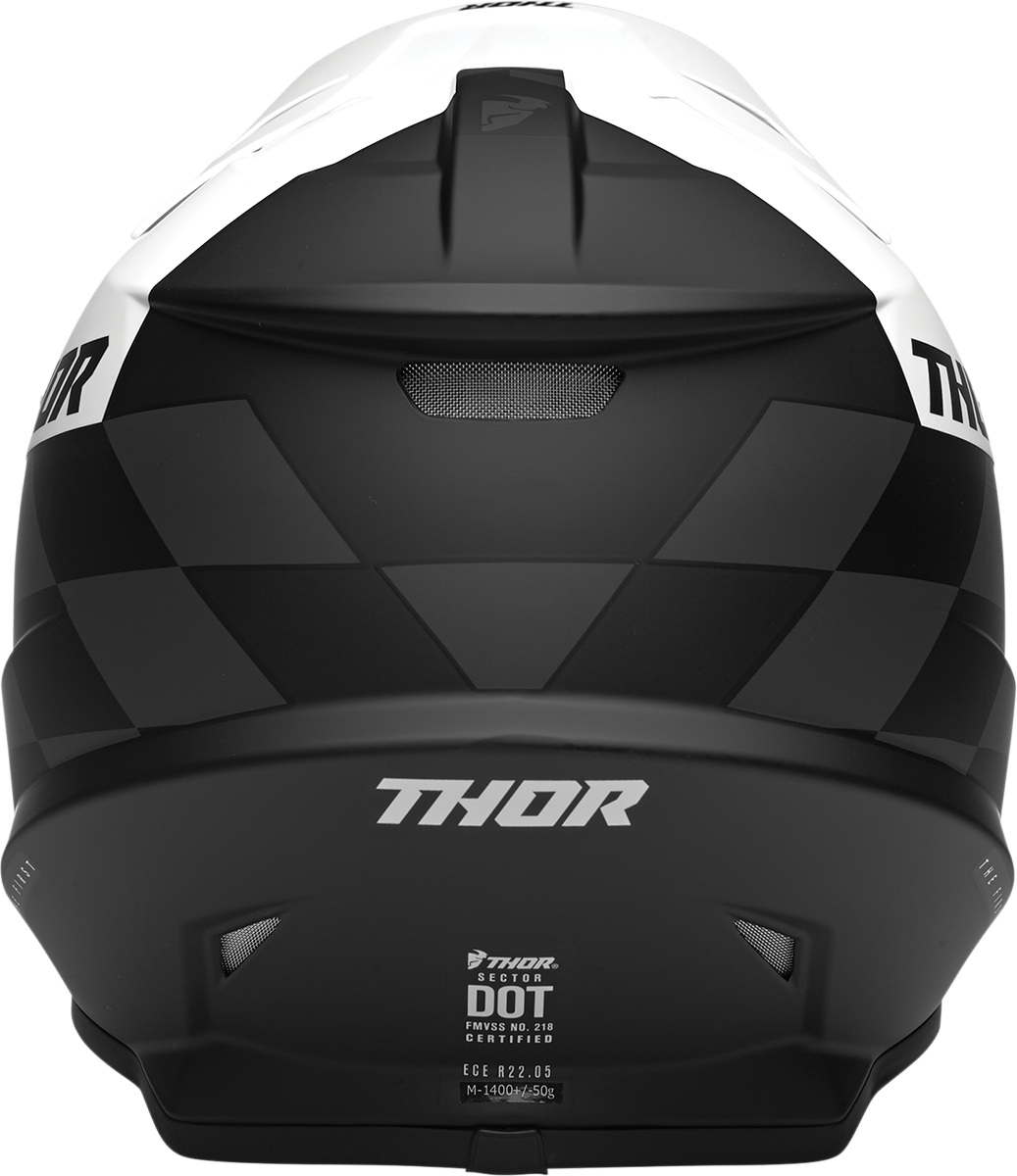 THOR Sector Helmet - Birdrock - Black/White - Medium 0110-7354