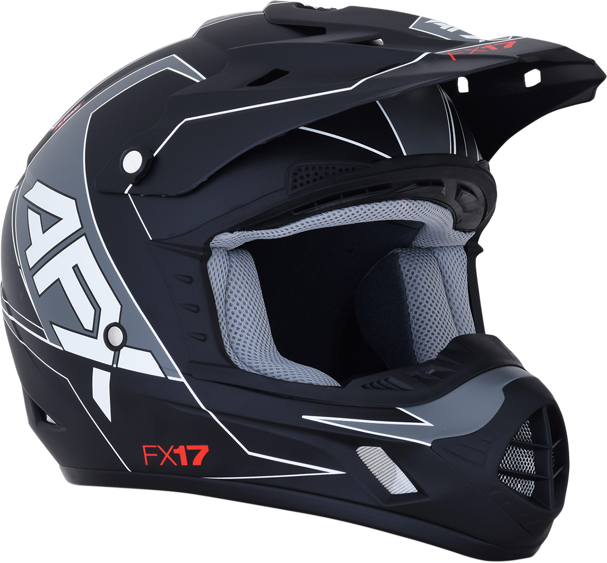 AFX FX-17 Helmet - Aced - Matte Black/White - 2XL 0110-6493