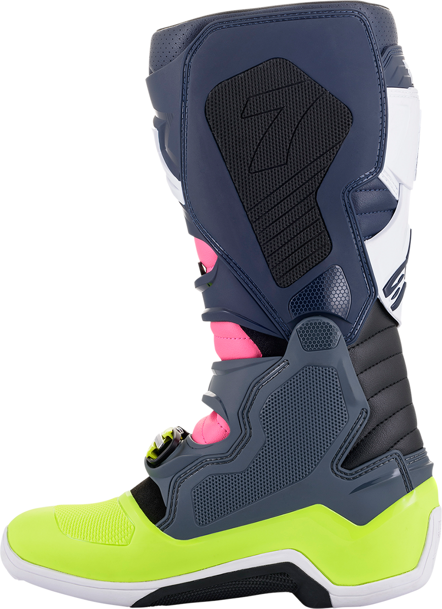 ALPINESTARS Tech 7 Boots - Black/Pink/White/Yellow - US 9 2012014-9076-9