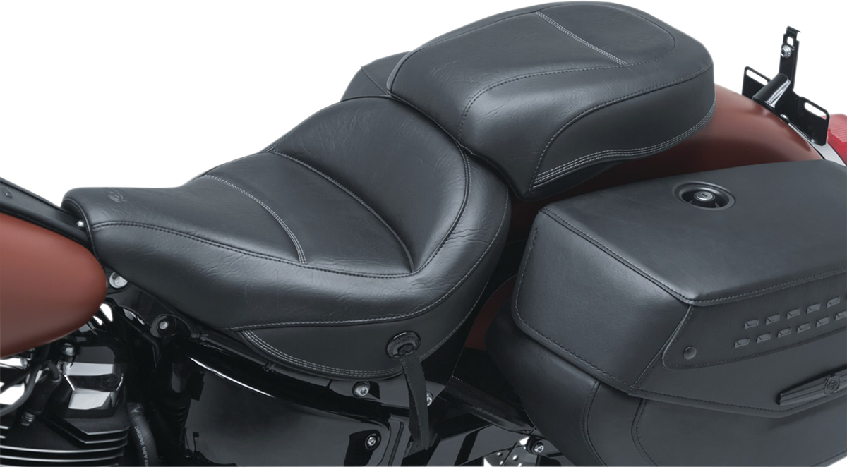 MUSTANG Max Profile Solo Touring Seat - without Driver Backrest - Black - Original - FLHC/FLDE 75880