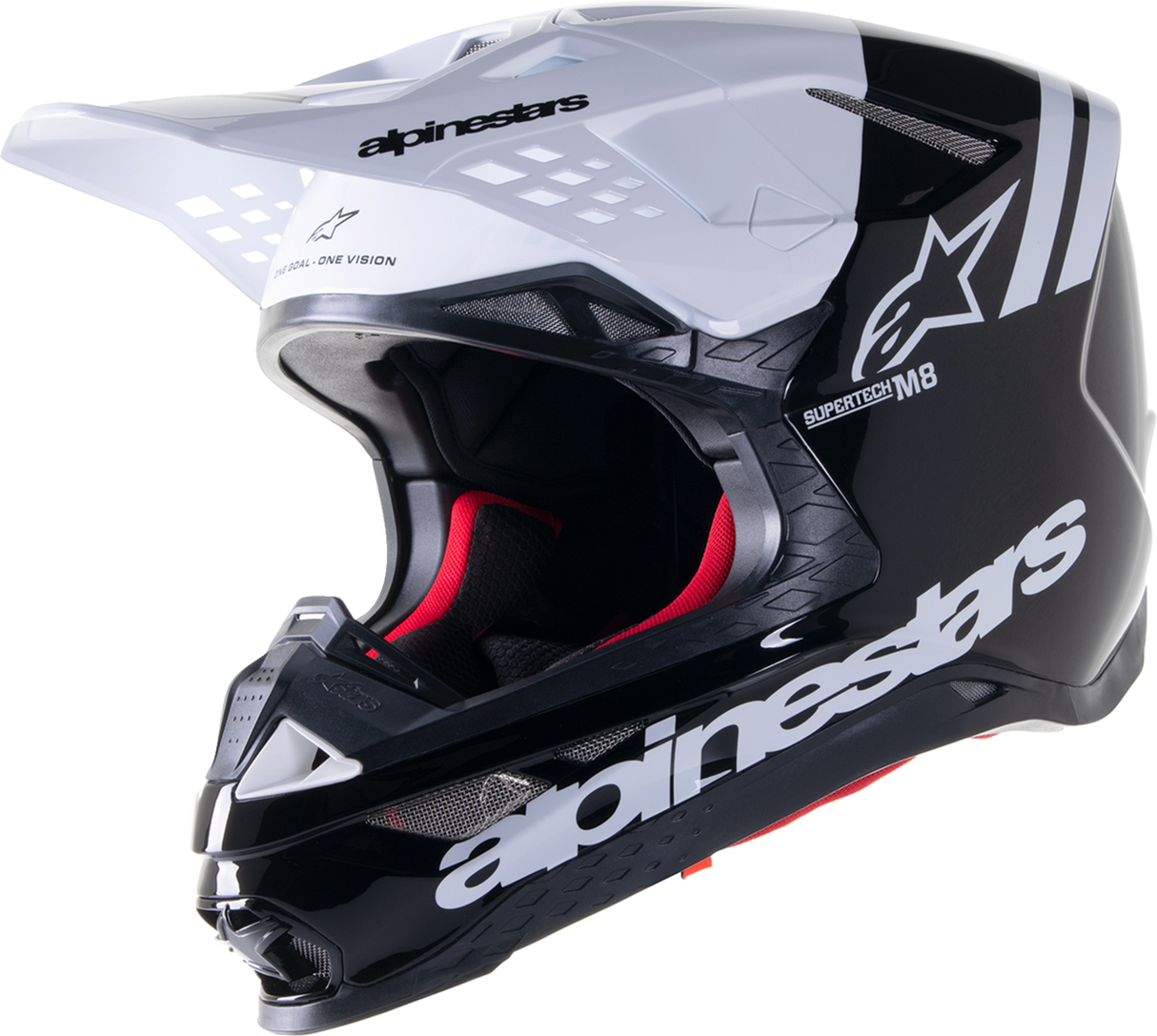 ALPINESTARS Supertech M8 Helmet - Radium 2 - MIPS® - Gloss Black/White - XS 8301523-12-XS