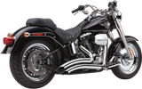 COBRA Speedster Swept Short Exhaust - Chrome - '12-'17 Softail 6225