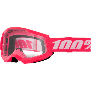 100% Strata 2 Junior Goggle - Pink - Clear 50031-00011