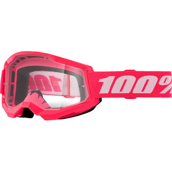 100% Strata 2 Junior Schwimmbrille - Rosa - Klar 50031-00011 