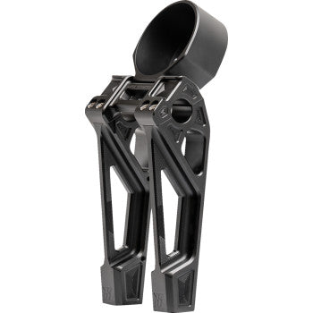KODLIN USA Risers - Fastback - Includes Clamp & Gauge Bracket - 8" - Black Softail Low Rider S FXLRS 2022-2023	 K55131