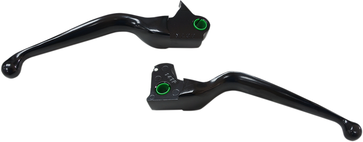 DRAG SPECIALTIES Lever Set - Black H07-0596MB