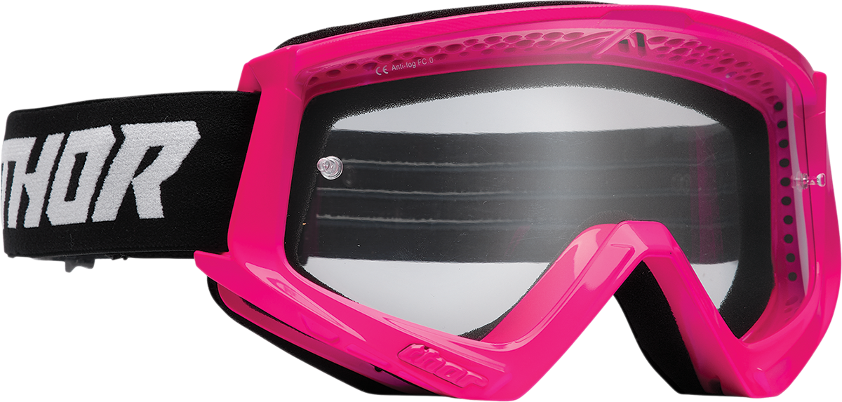 THOR Youth Combat Goggles - Racer - Flo Pink/Black 2601-3051