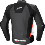 ALPINESTARS Missile v3 Leather Jacket - Black/White/Red Fluo - US 40 / EU 50 3100125-1231-50