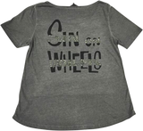 LETHAL THREAT Women's Sinwheels T-Shirt - Gray - 1X LA20613-1X