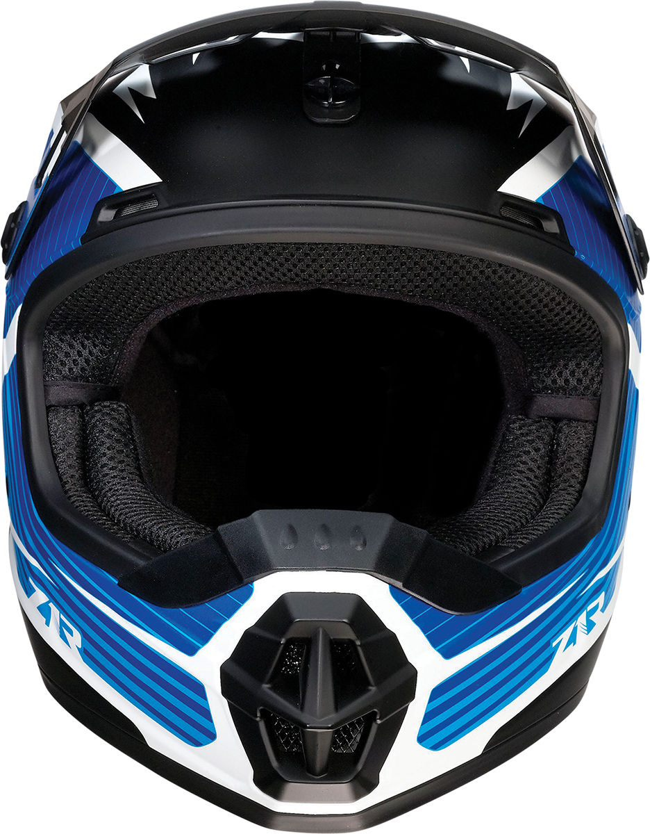 Z1R Youth Rise Helmet - Flame - Blue - Medium 0111-1449