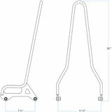 BILTWELL EXFIL Sissy Bar - XL - Cromo 5003-502 