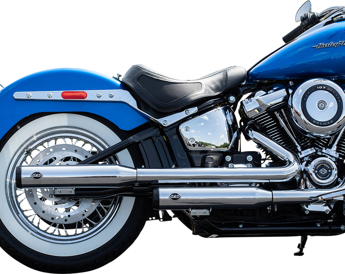 S&S CYCLE Grand National Race Mufflers for Softail - Chrome 550-0740