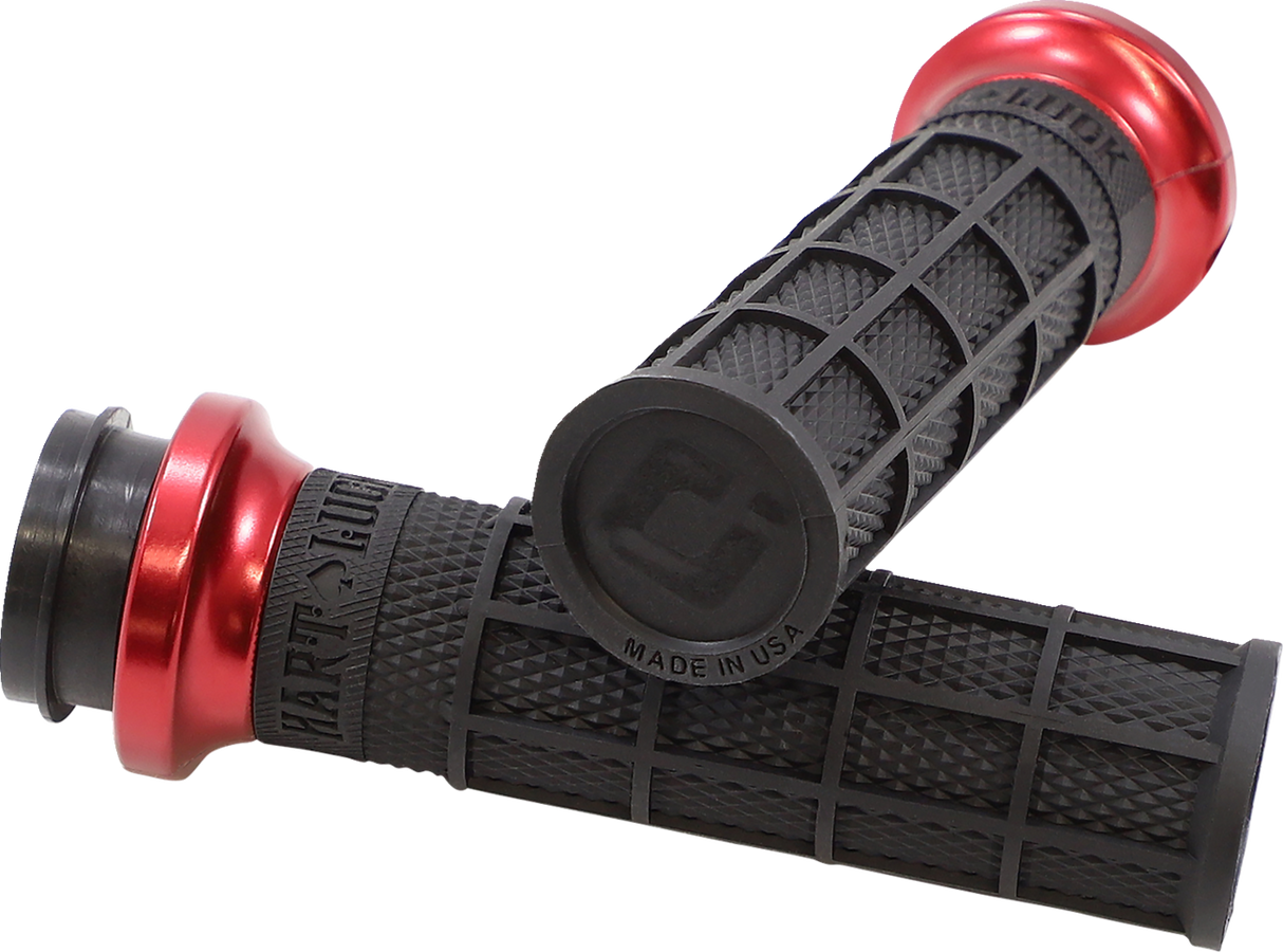 ODI Grips - Hart Luck - TBW - Black/Red V31HTW-BB-R