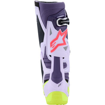 ALPINESTARS Tech 10 Supervented Boots - Purple/Fluorescent Yellow/Diva Pink - US 7 / EU 40.5 2010520-3150-7